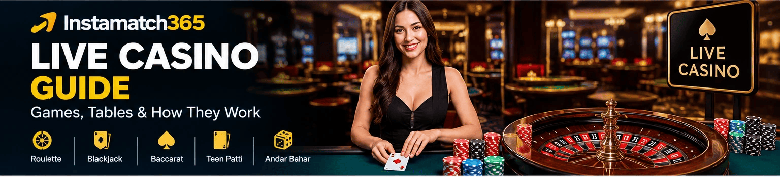 Instamatch365 Live Casino: Exploring Casino Tables and Online Games